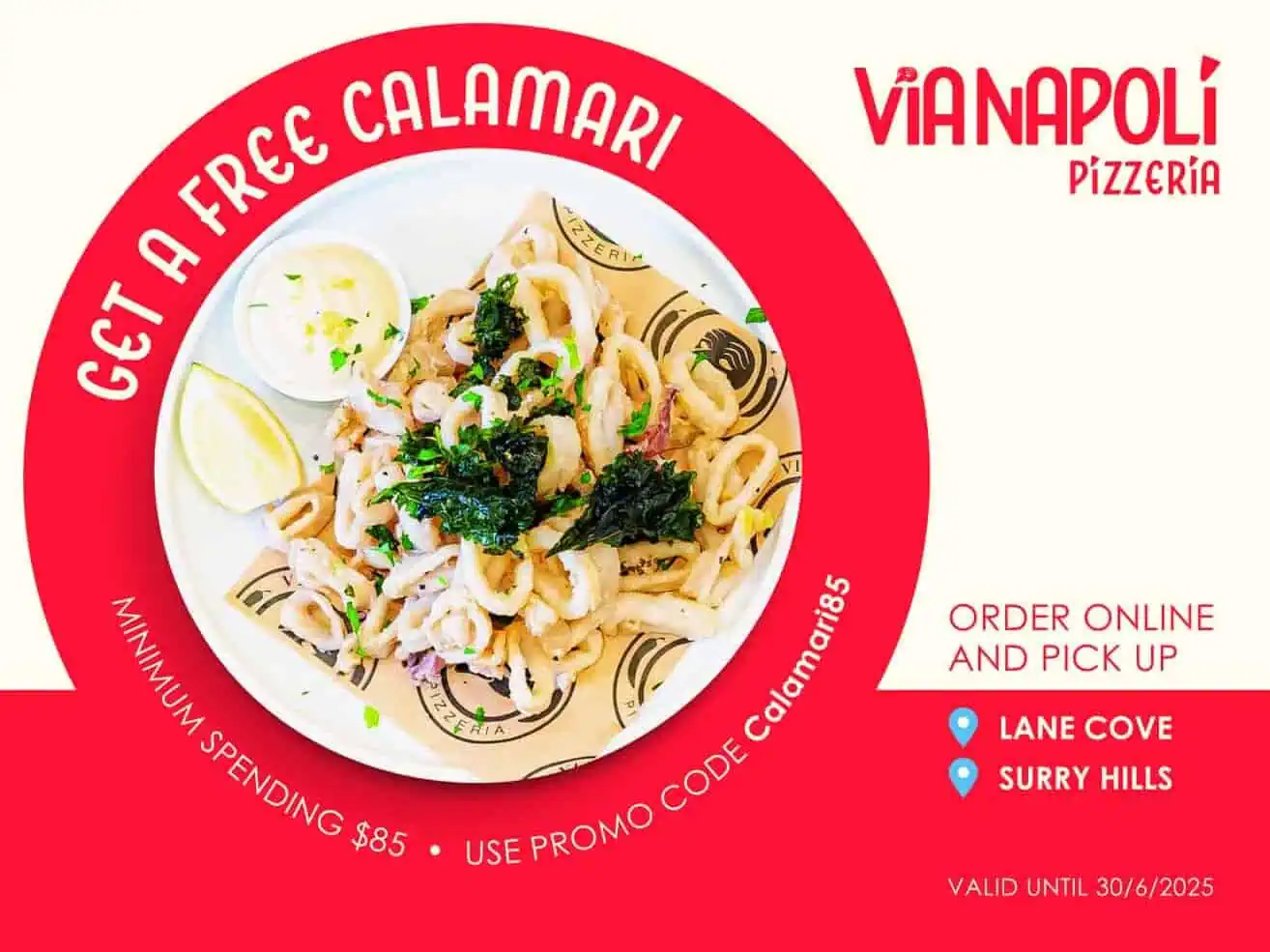 Free Calamari with Your Pick-Up Order