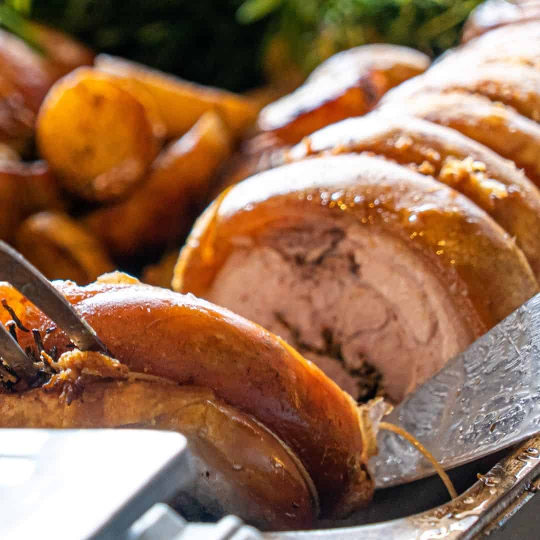 Roast porchetta and potatoes Father's Day preorder at Via Napoli