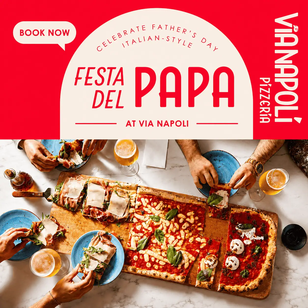 Father's Day lunch and dinner at Via Napoli Pizzeria Sydney