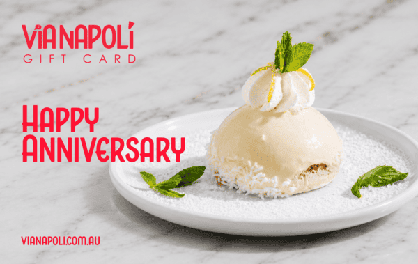 Via Napoli Anniversary Gift Card Print Header