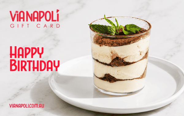 Via Napoli Birthday Gift Card Print Header