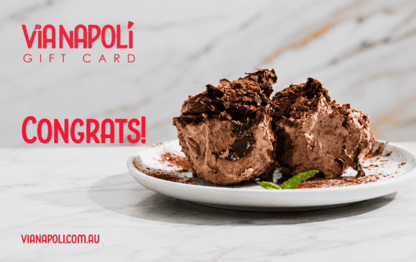 Via Napoli Congratulations Gift Card Print Header