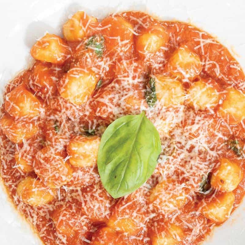 Kids' gnocchi served with a choice of sauces: Bolognese, Napoli, cream, cheese, or olive oil