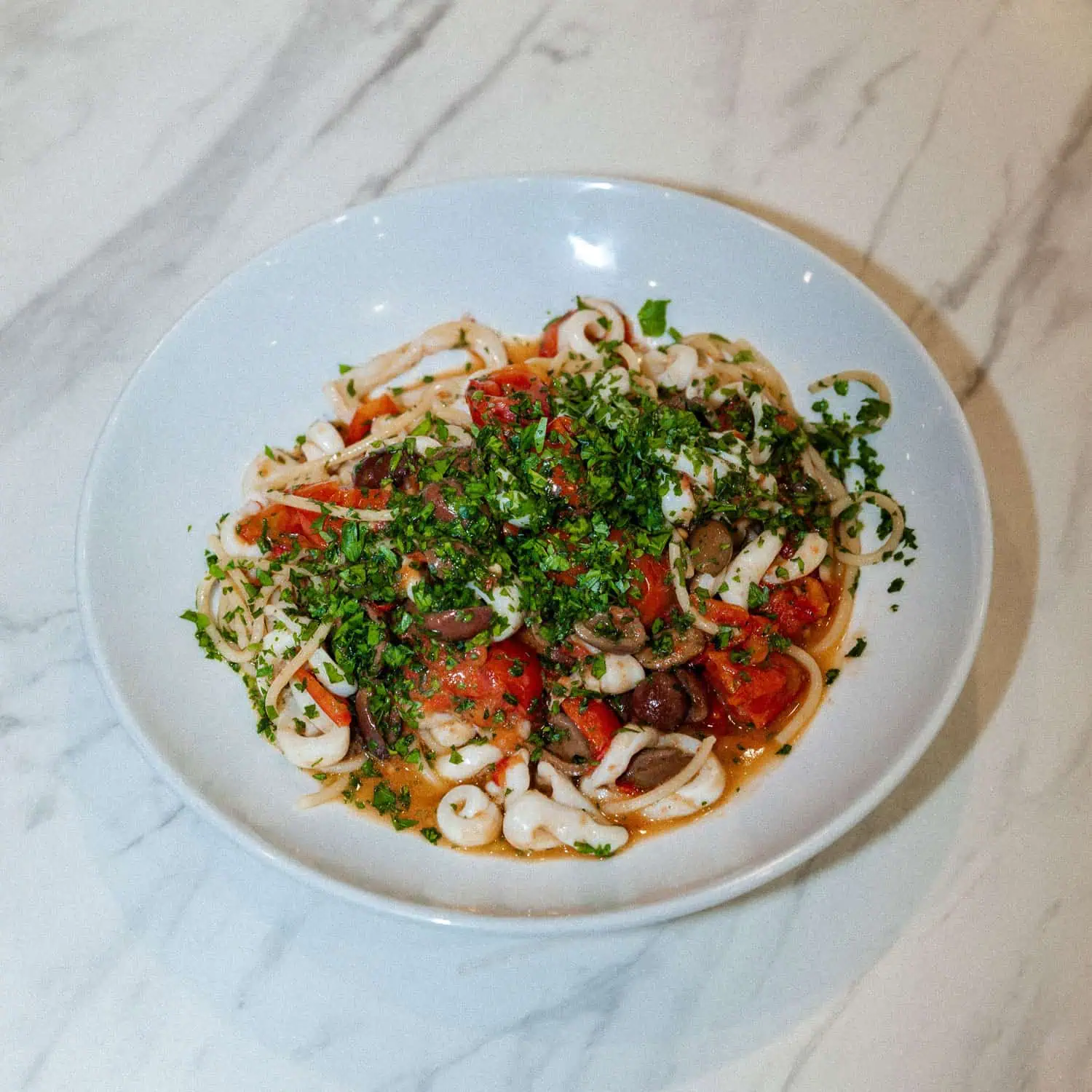 Spaghetti con Calamari