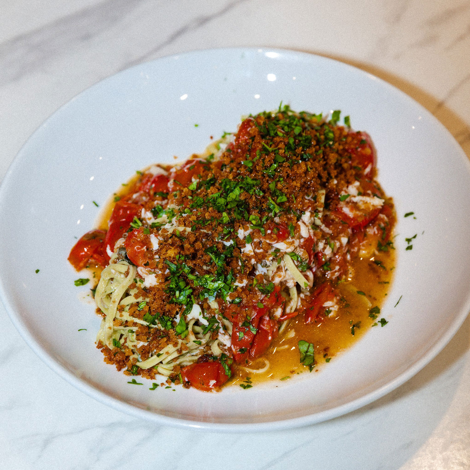 Tagliolini Verdi al Granchio