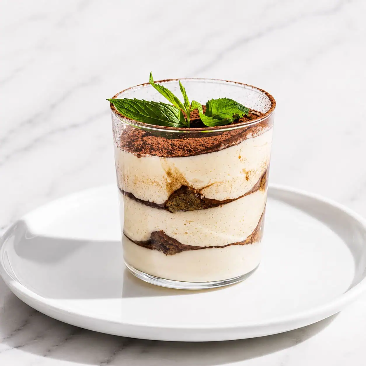 Tiramisú - Creamy Dessert of Espresso-soaked Ladyfingers surrounded by Lightly Sweetened Mascarpone