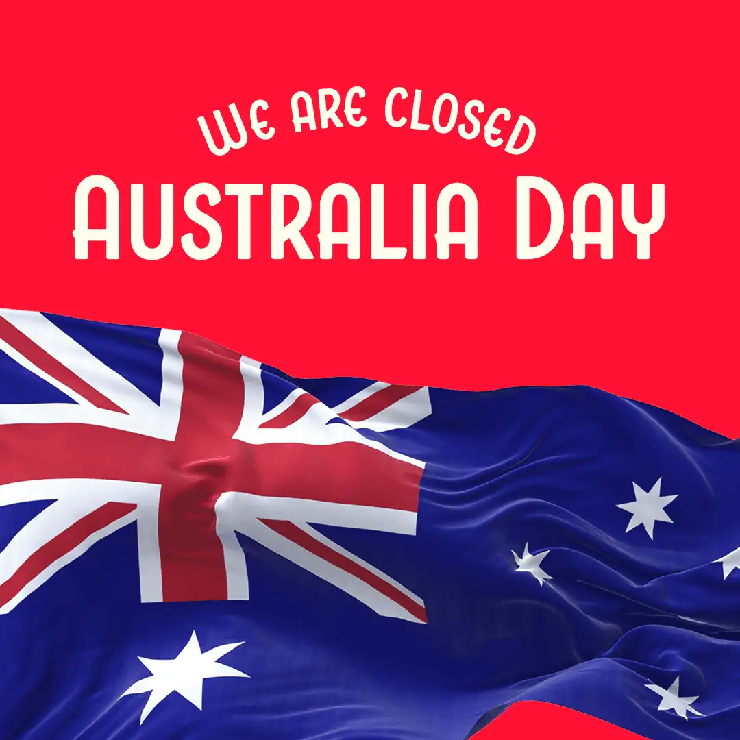 We are closed Australia Day